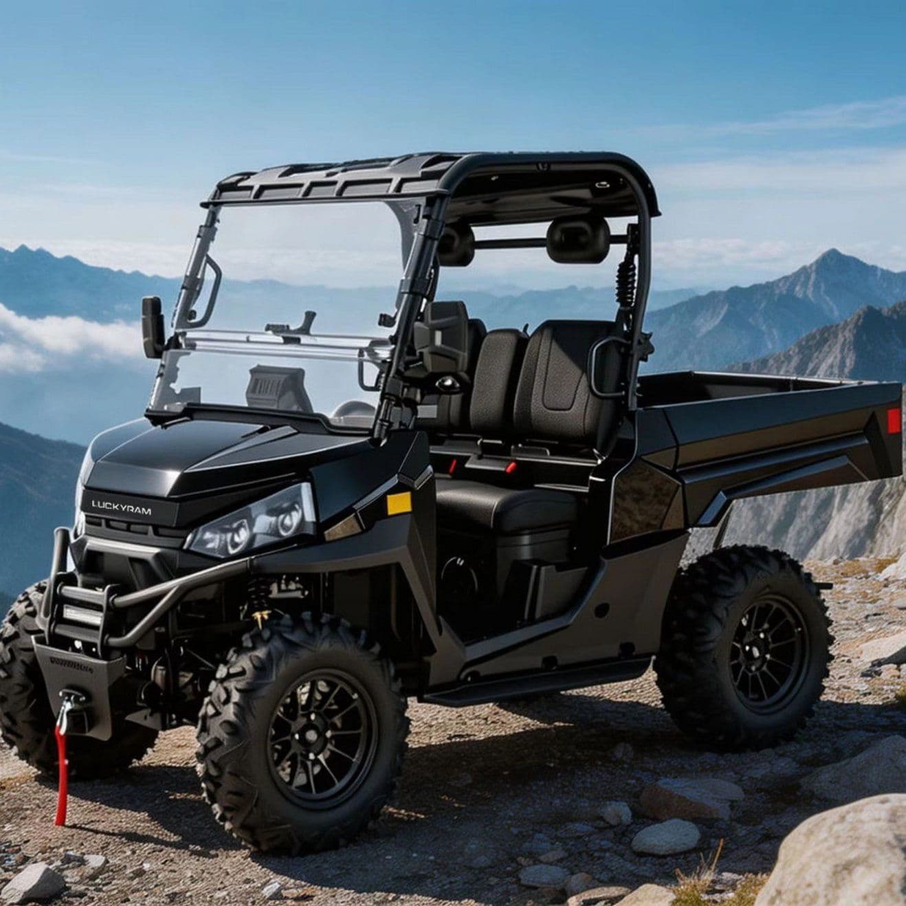 4WD Elektro-UTV für Farm Ranch 14 Zoll Off-Road-Reifen 350 kg Kippbett