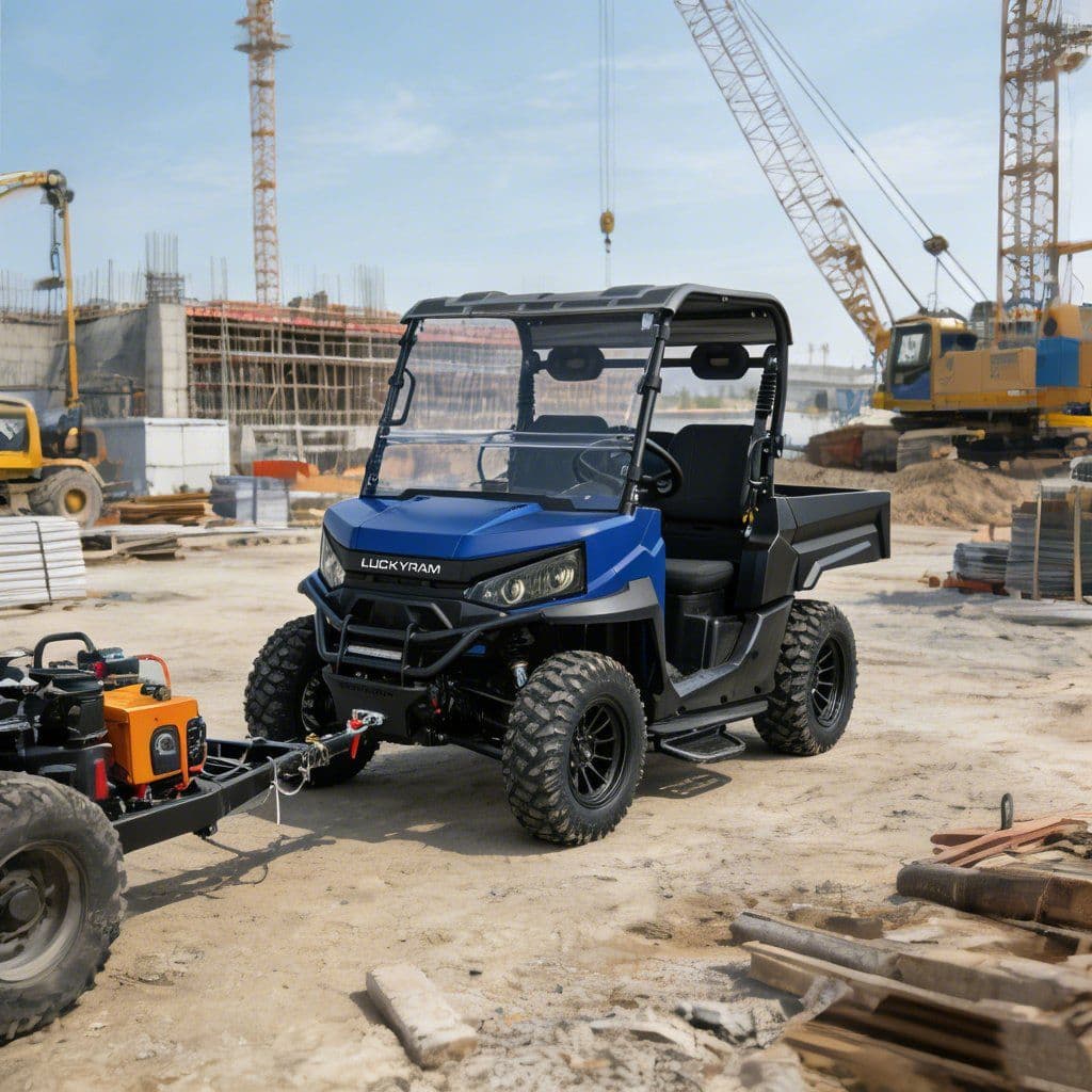 Elektrischer UTV 10 kW Wechselstrommotor, Allradantrieb, 73,6 V Lithiumbatterie, 400 mm Wattiefe