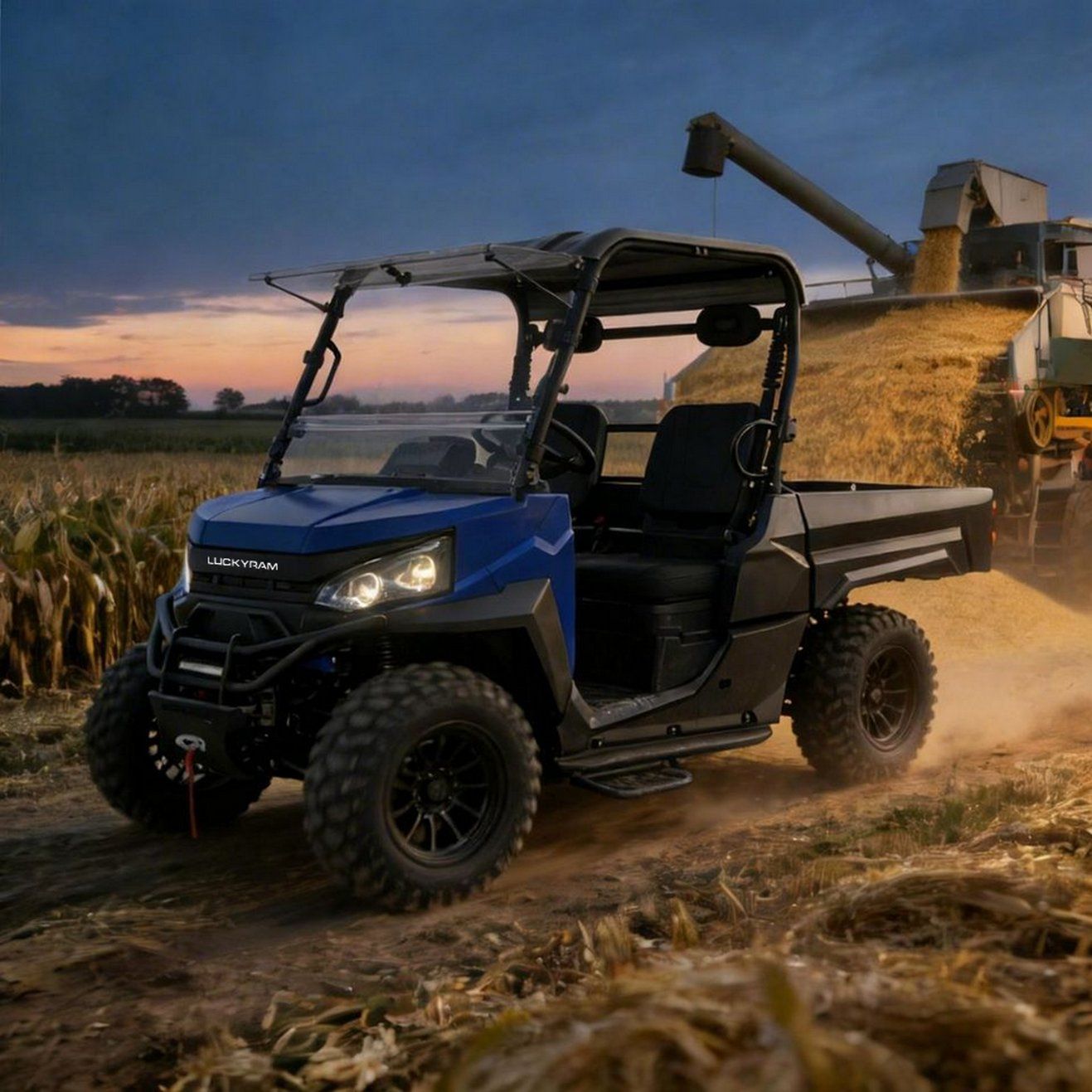Elektrisches UTV 4WD Waten 290 mm Tiefe 350 kg Ladekapazität