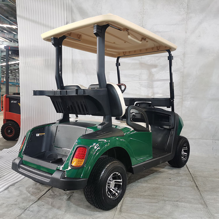 Mehrfarbiger 2-Sitzer-Elektro-Golfwagen, ausgestattet mit Lithiumbatterie
